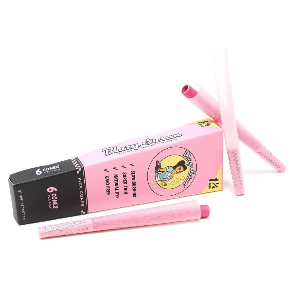 Blazy Susan Papers Blazy Susan Pink Pre Rolled Cones 6 count