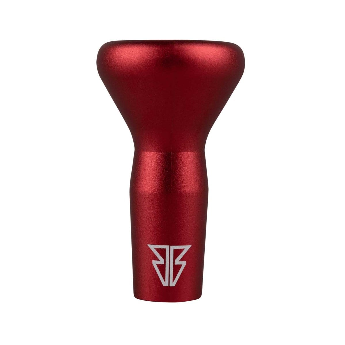 Front view of the Bowlz V3| a reddish glass bowl with a smooth, rounded shape and a simple design.