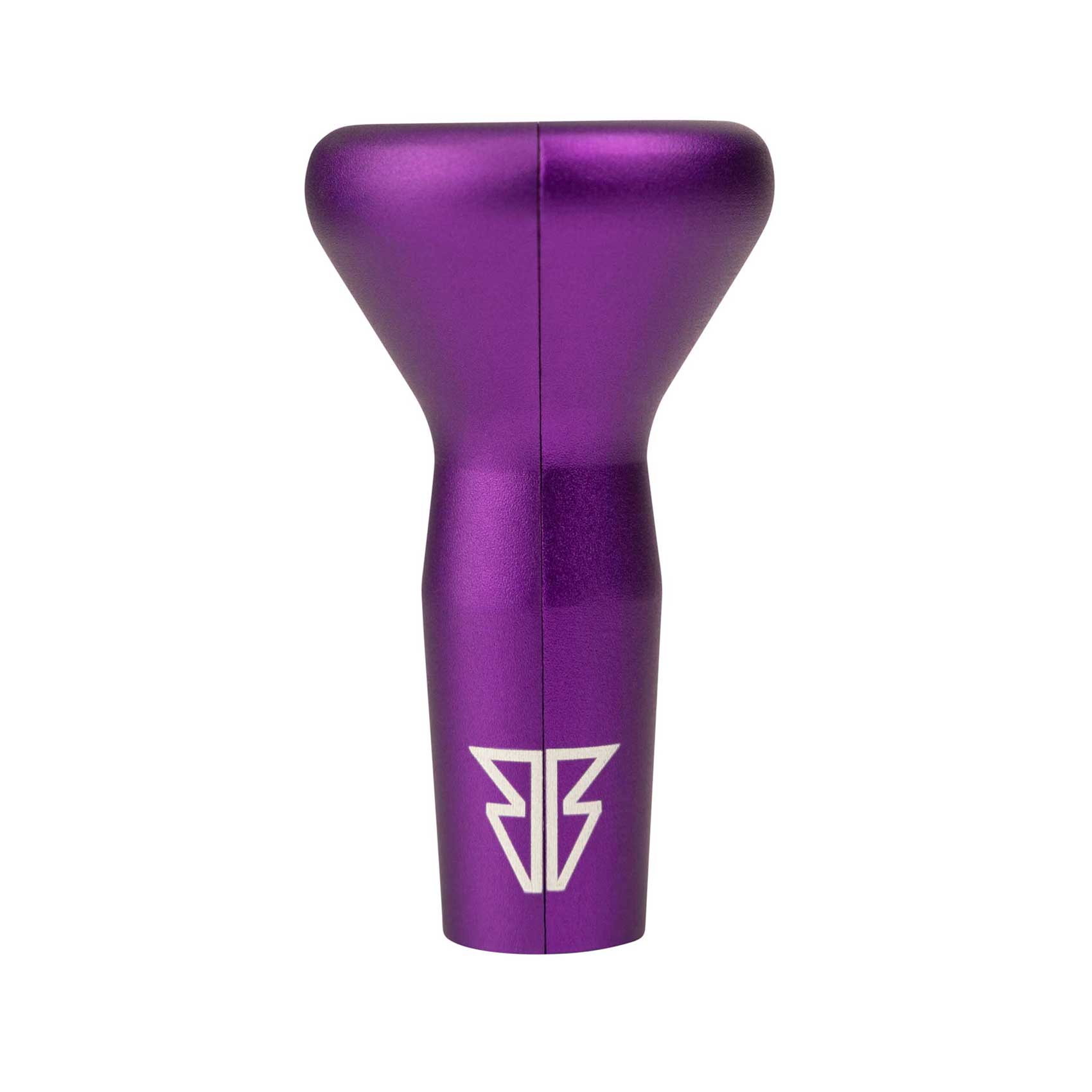 A front view of the Bowlz V3| showcasing its smooth, purple glass construction and minimalist design.