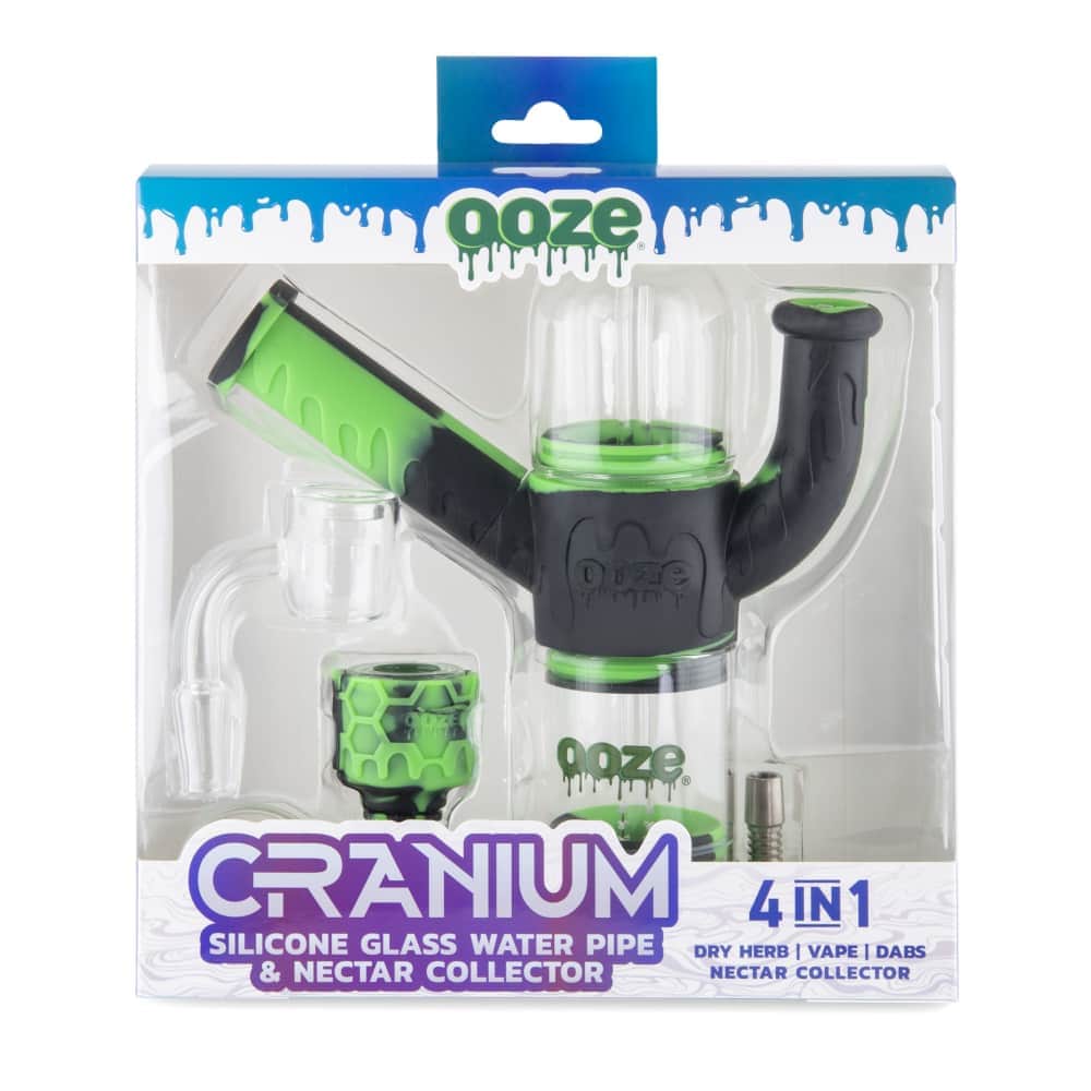 Ooze Silicone and Glass Ooze Cranium Silicone 4-in-1 Hybrid Water Pipe