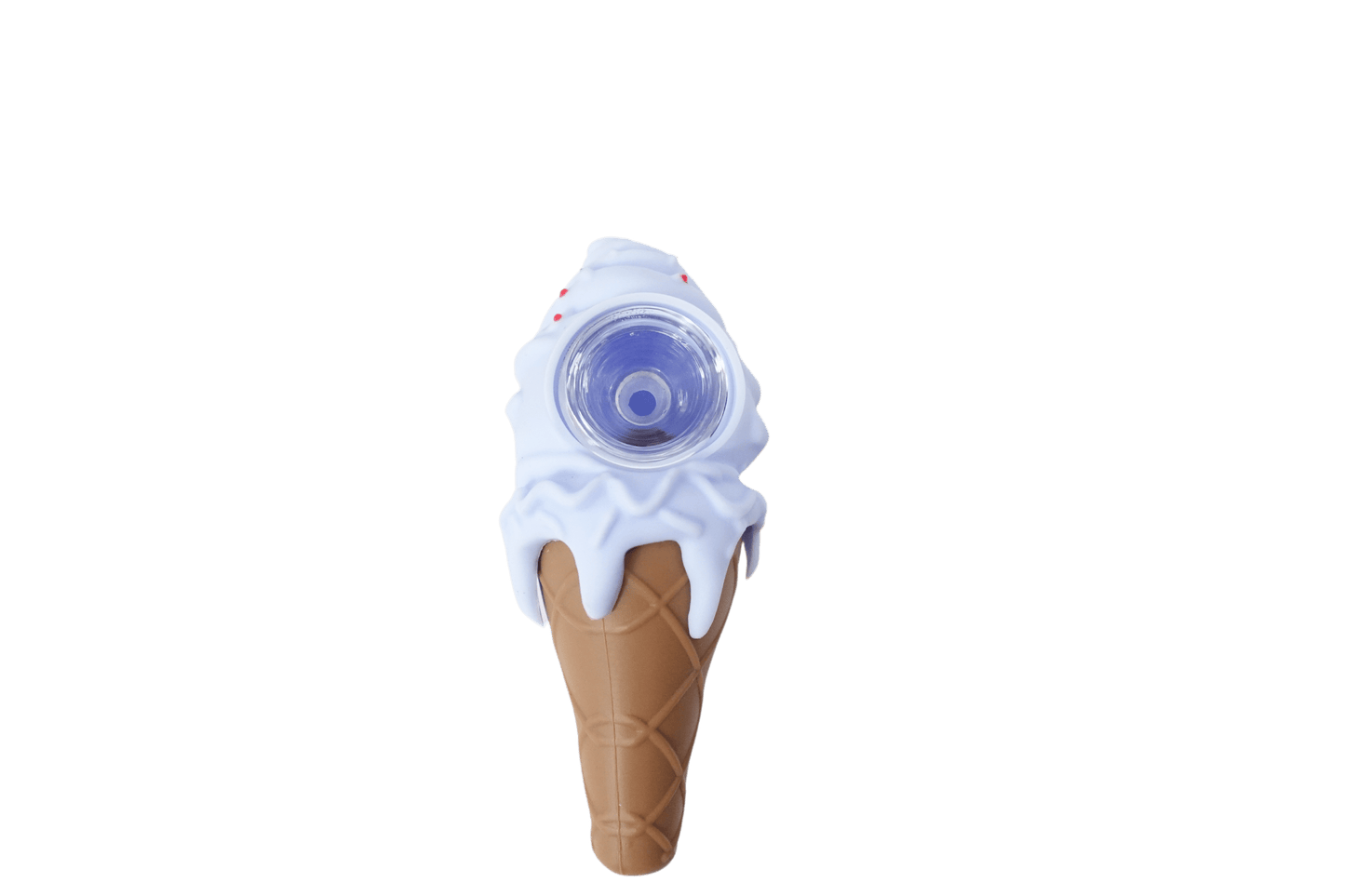 Cloud 8 Smoke Accessory Blue 4.5'' Silicone Ice Cream Cone Hand Pipe