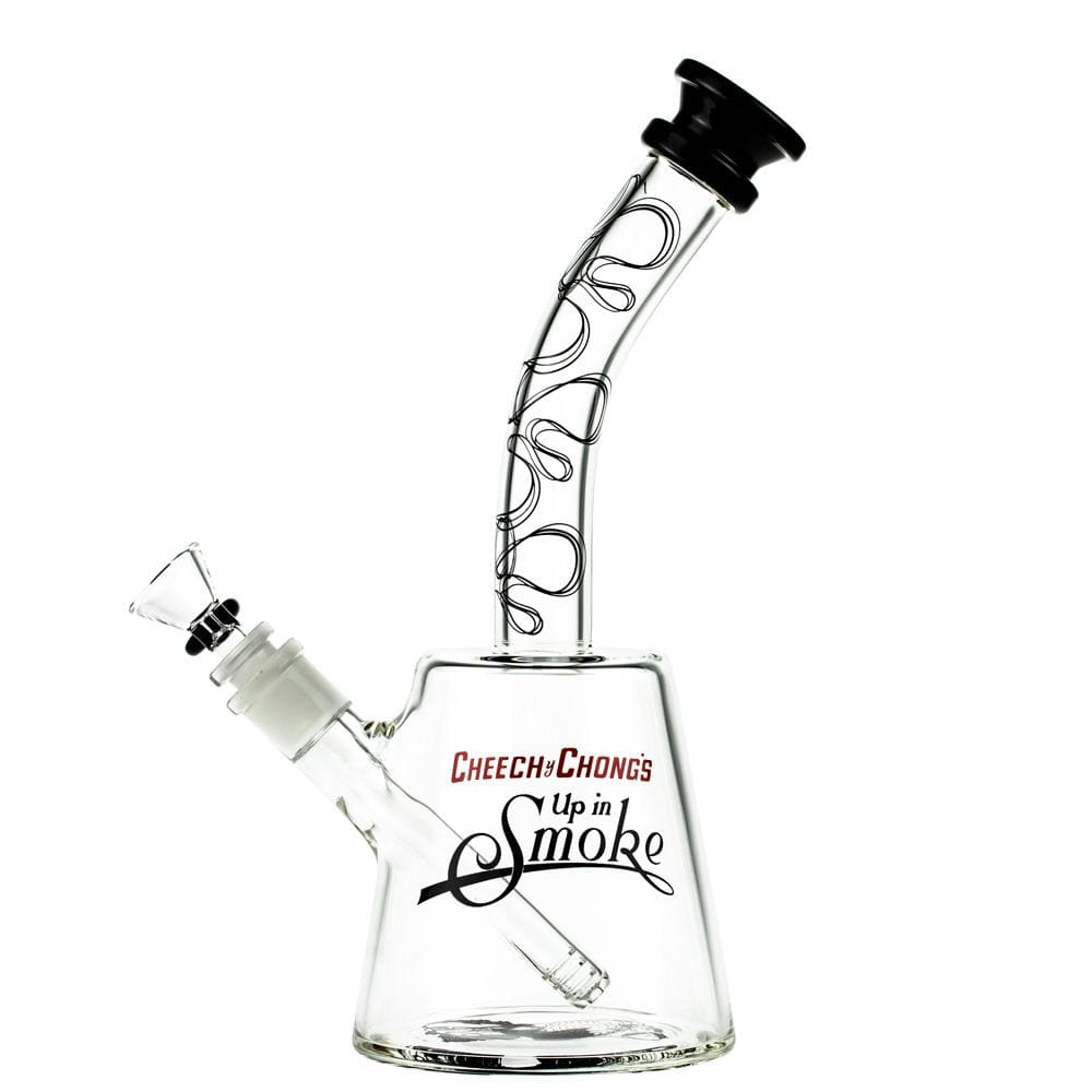 Front view of The Cheech 12" Beaker Bong, showcasing its clear glass construction and beaker shape.