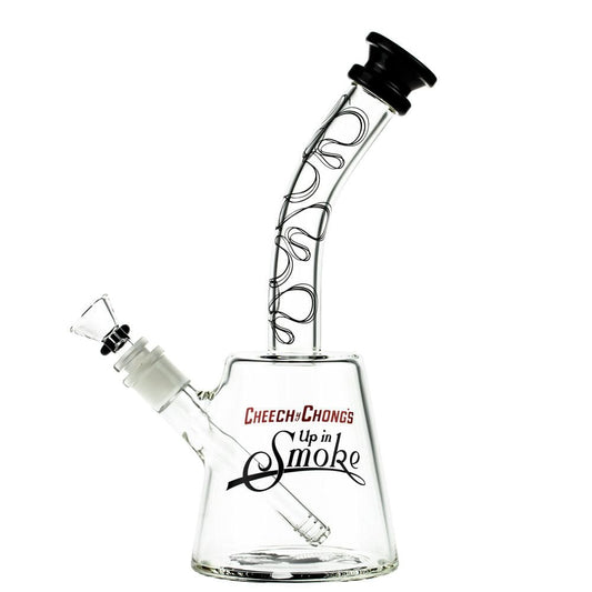 Front view of The Cheech 12" Beaker Bong, showcasing its clear glass construction and beaker shape.