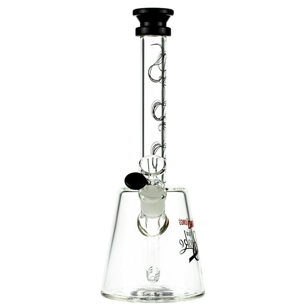 Front view of The Chong 12" Beaker Bong, showing a clear glass beaker with a wide base and simple cylindrical shape.