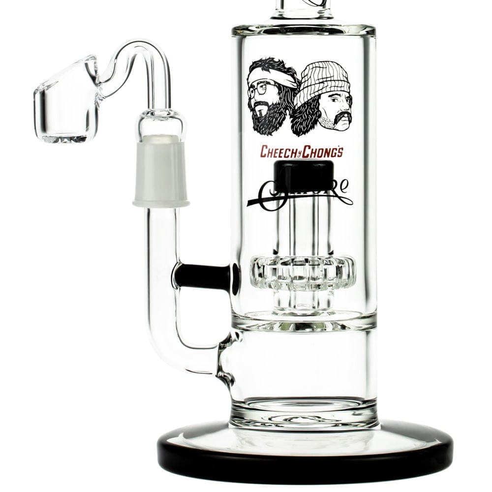 Front view of the Great Dane 10" Dab Rig, showing a clear glass rig with a rounded base and angled neck.
