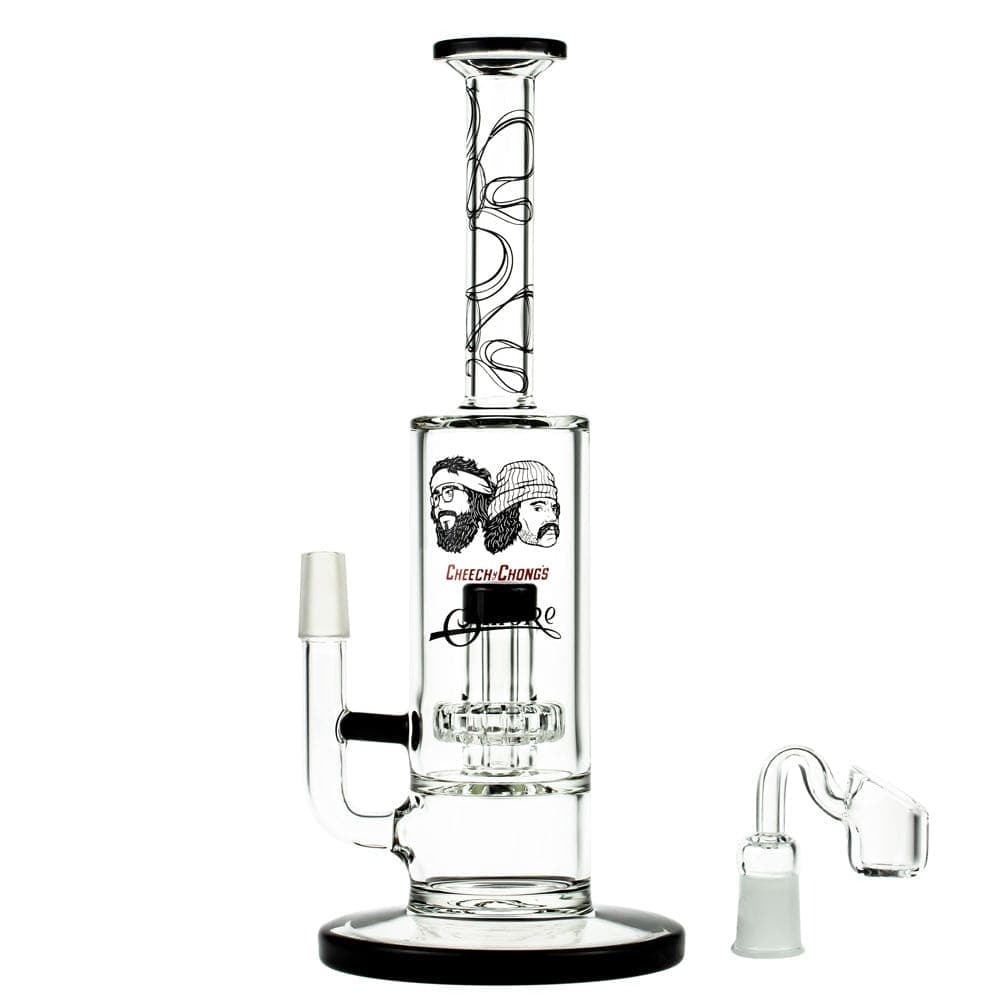 Front view of the Great Dane 10" Dab Rig, a clear glass piece with a rounded base and angled neck, set against a plain white background.