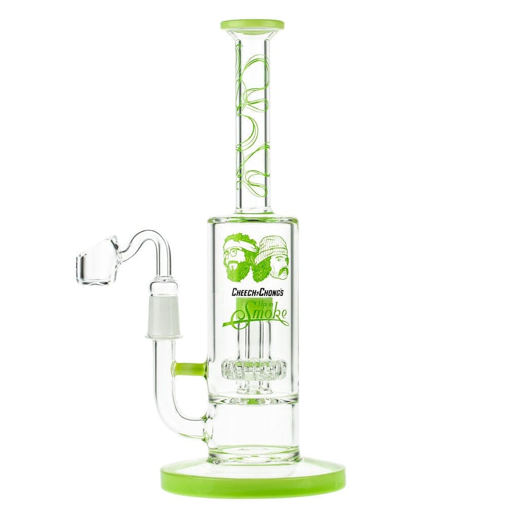 Front view of the Great Dane 10" Dab Rig, a clear glass piece with a rounded base and angled neck, set against a plain white background.
