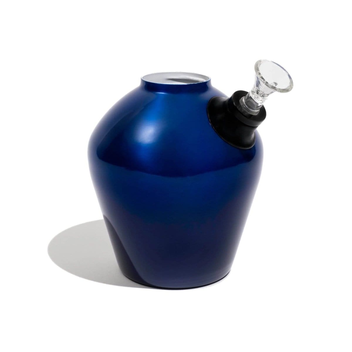 A front view of the Chill Steel Pipes Mix & Match Series Base, a smooth, dark blue cylindrical base with a rounded top.