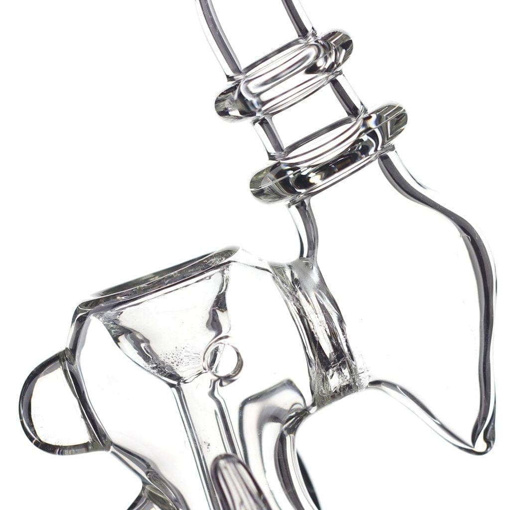 Himalayan Glass Glass Clear Horned Bubbler