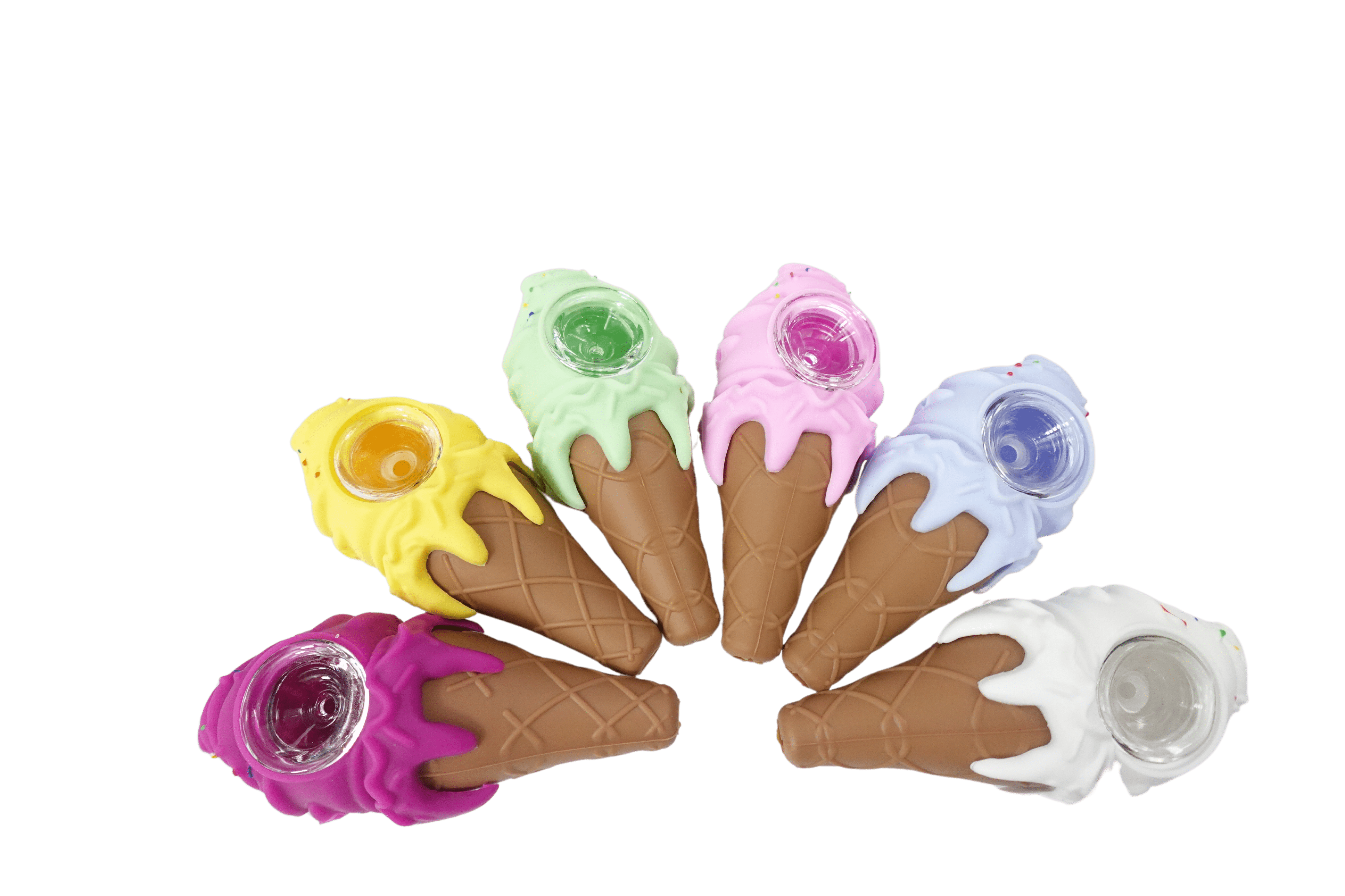 Cloud 8 Smoke Accessory 4.5'' Silicone Ice Cream Cone Hand Pipe