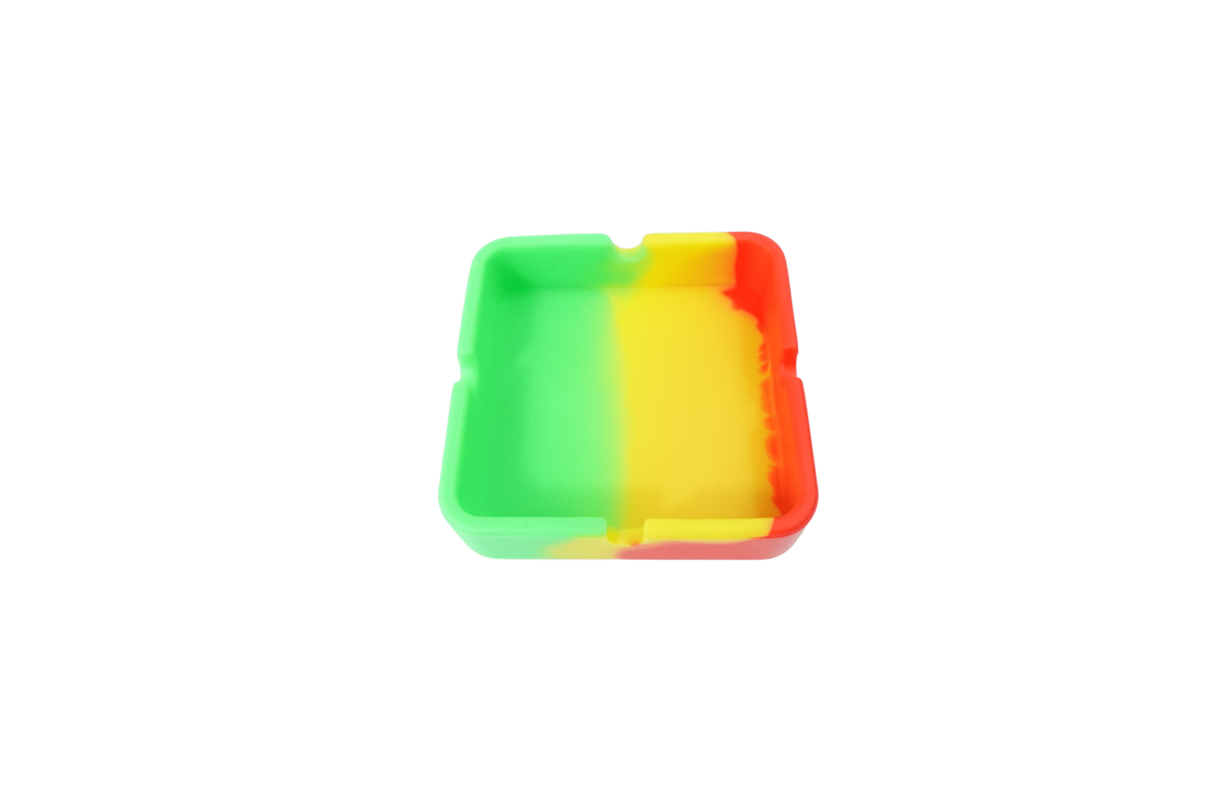 A top-down view of the 3.5 Inches Square Silicone Ashtray, showing its square shape and smooth, matte finish.