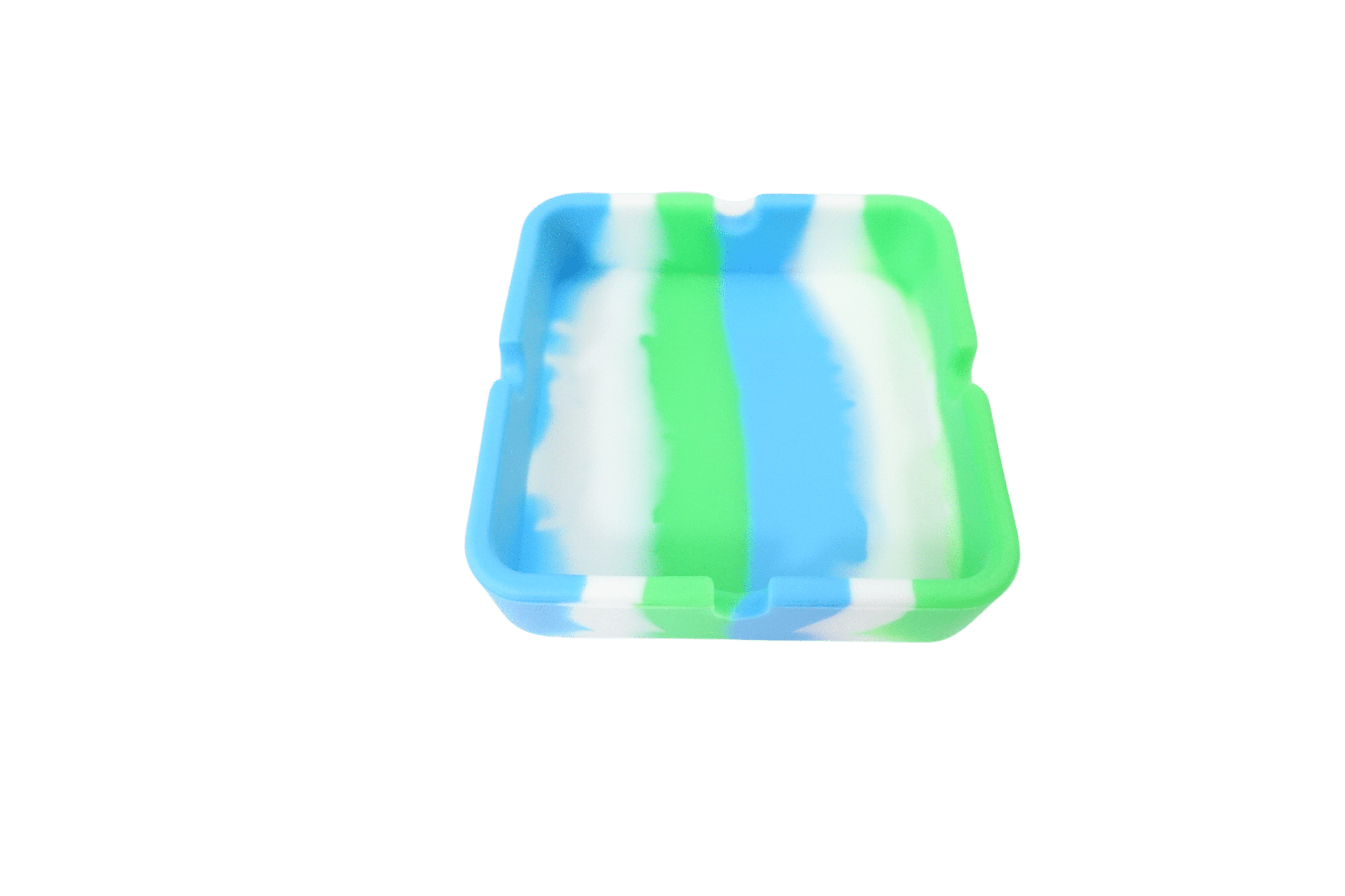 The 3.5 Inches Square Silicone Ashtray is shown in a top-down view against a white background.