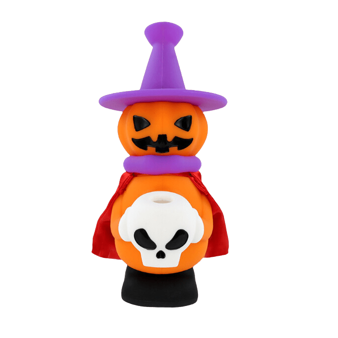 Cloud 8 Smoke Accessory bong 7'' Silicone Halloween Jack O'Lantern Witch Water Pipe Mini Bong