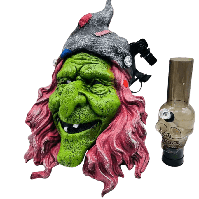 Cloud 8 Smoke Accessory bong Witch Halloween Style Gas Mask Bong Mask Hookah