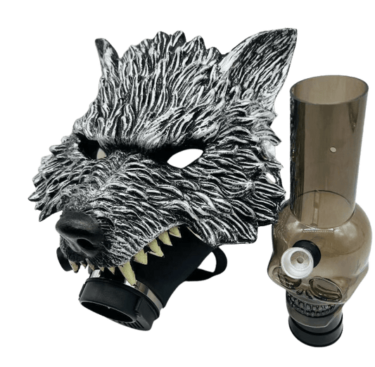Cloud 8 Smoke Accessory bong Wolf Halloween Style Gas Mask Bong Mask Hookah