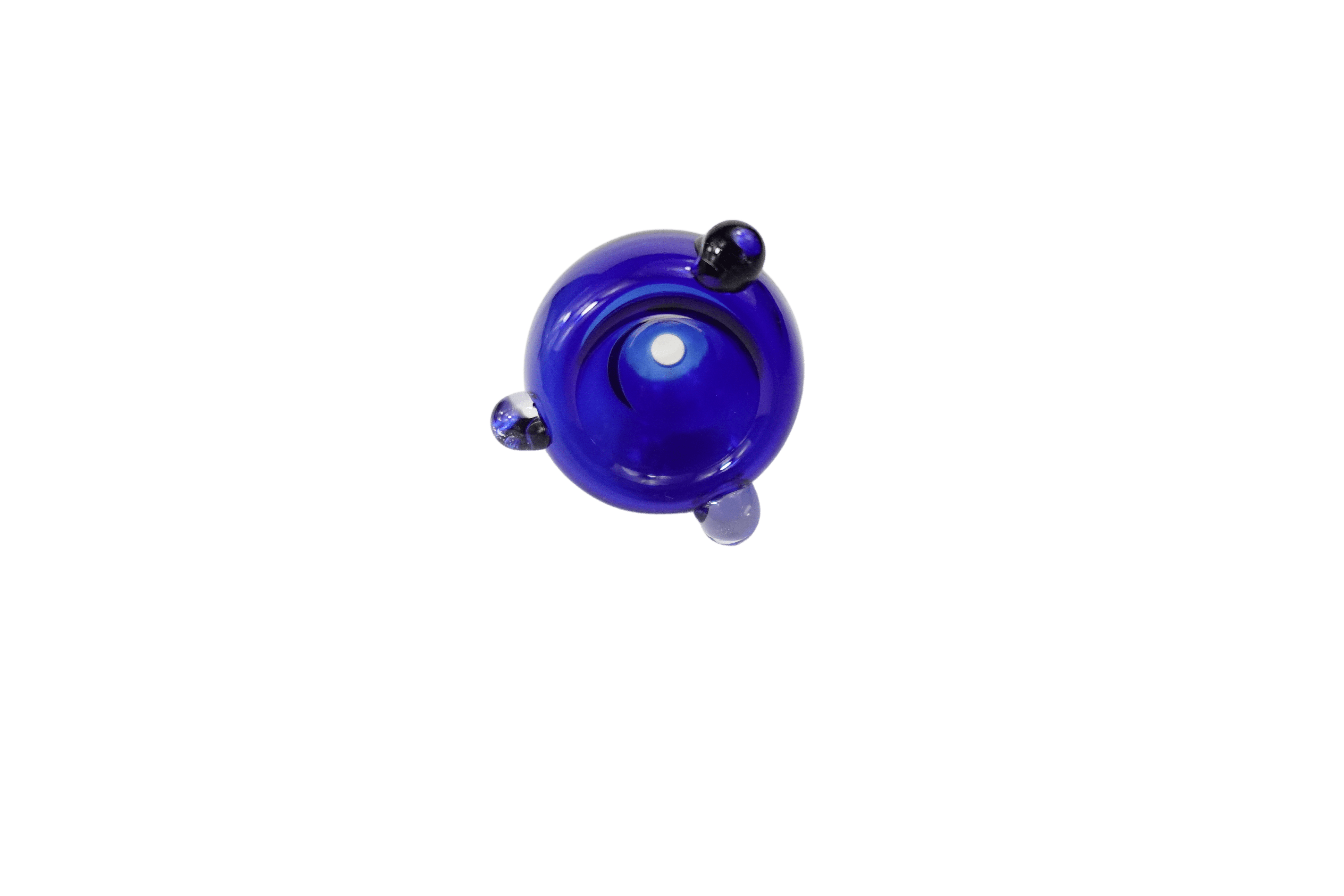Top-down view of the 14.5 mm Male Glass Herb Bowl Glass Bowl, showing a clear glass bowl with a rounded shape.