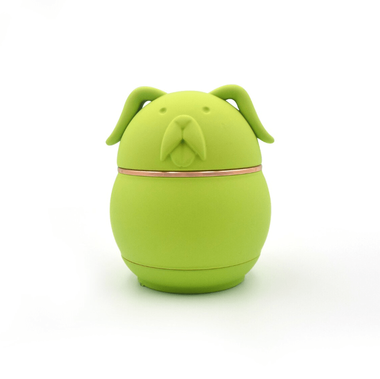 A front view of the Cute Animal Aluminum Grinder, showcasing its playful, animal-inspired design on a plain white background.