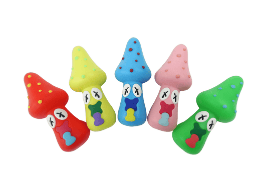 Cloud 8 Smoke Accessory Hand Pipe 3'' Silicone Intoxicated Mushroom Small Hand Pipe