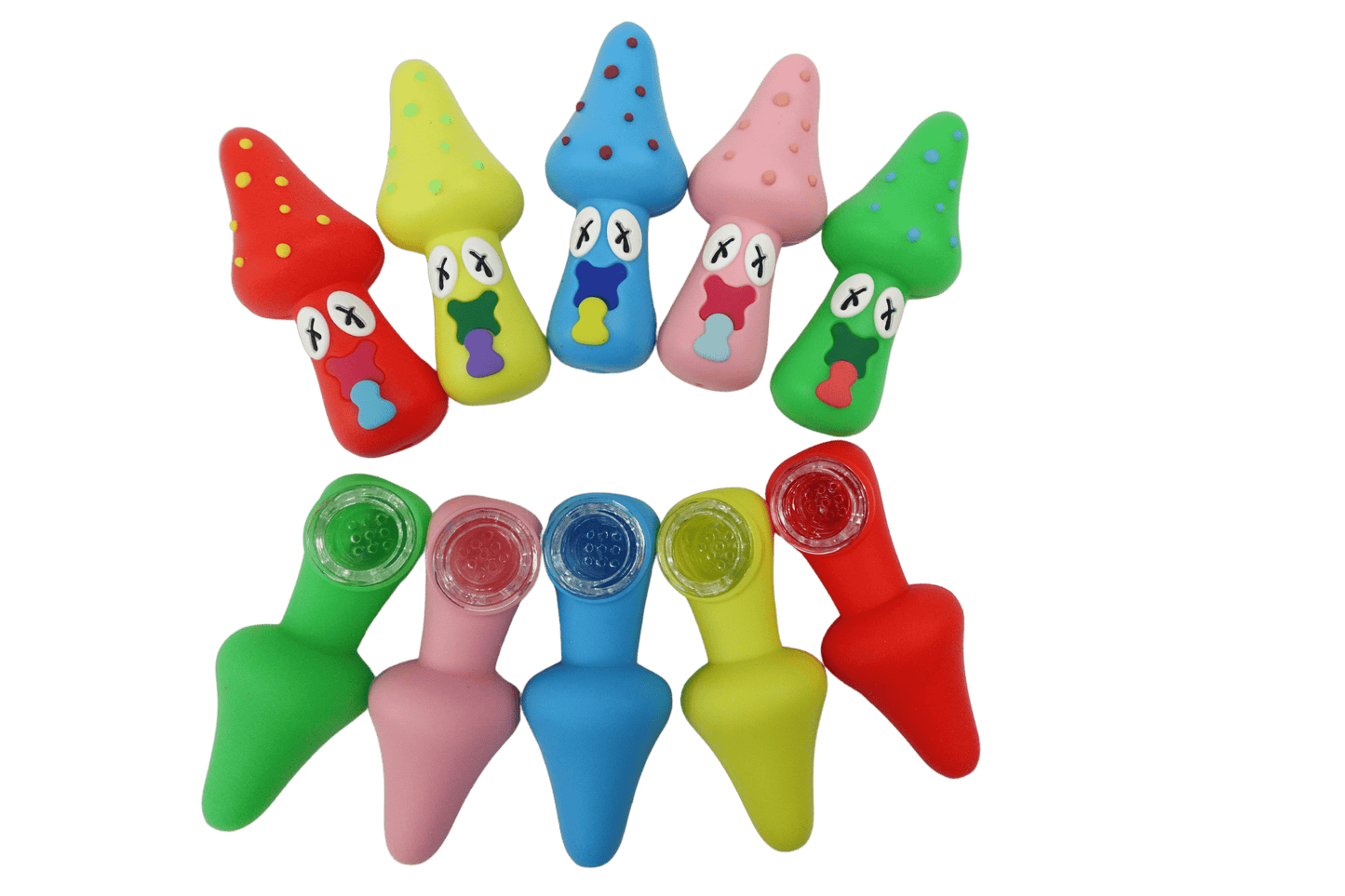 Cloud 8 Smoke Accessory Hand Pipe 3'' Silicone Intoxicated Mushroom Small Hand Pipe