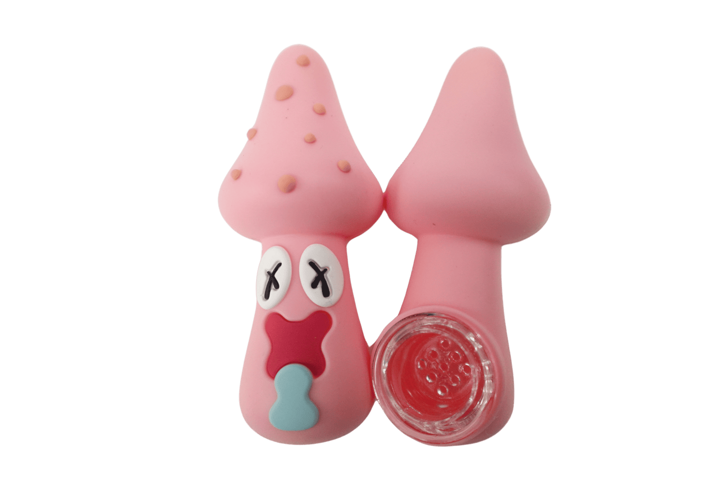 Cloud 8 Smoke Accessory Hand Pipe Pink 3'' Silicone Intoxicated Mushroom Small Hand Pipe