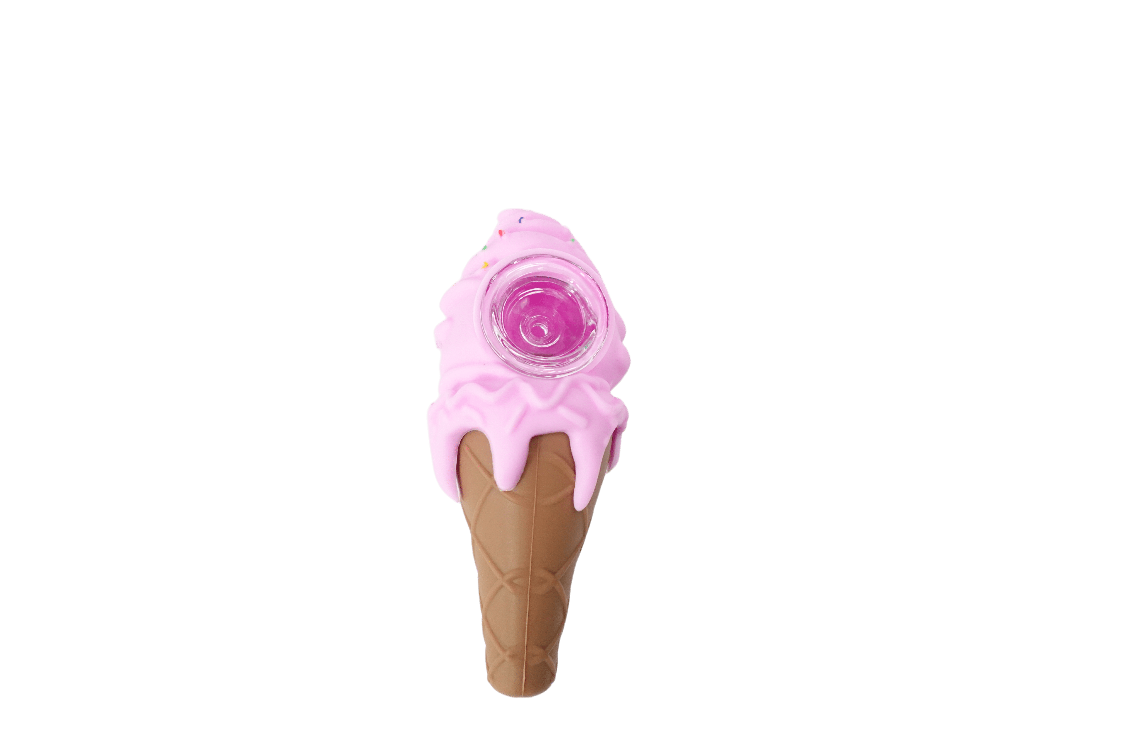 Cloud 8 Smoke Accessory Pink 4.5'' Silicone Ice Cream Cone Hand Pipe