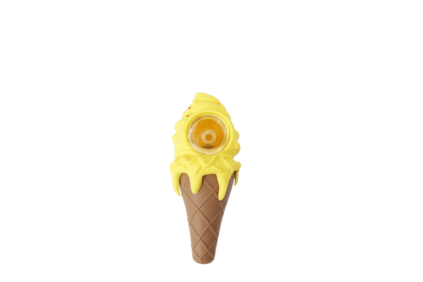 Cloud 8 Smoke Accessory Yellow 4.5'' Silicone Ice Cream Cone Hand Pipe