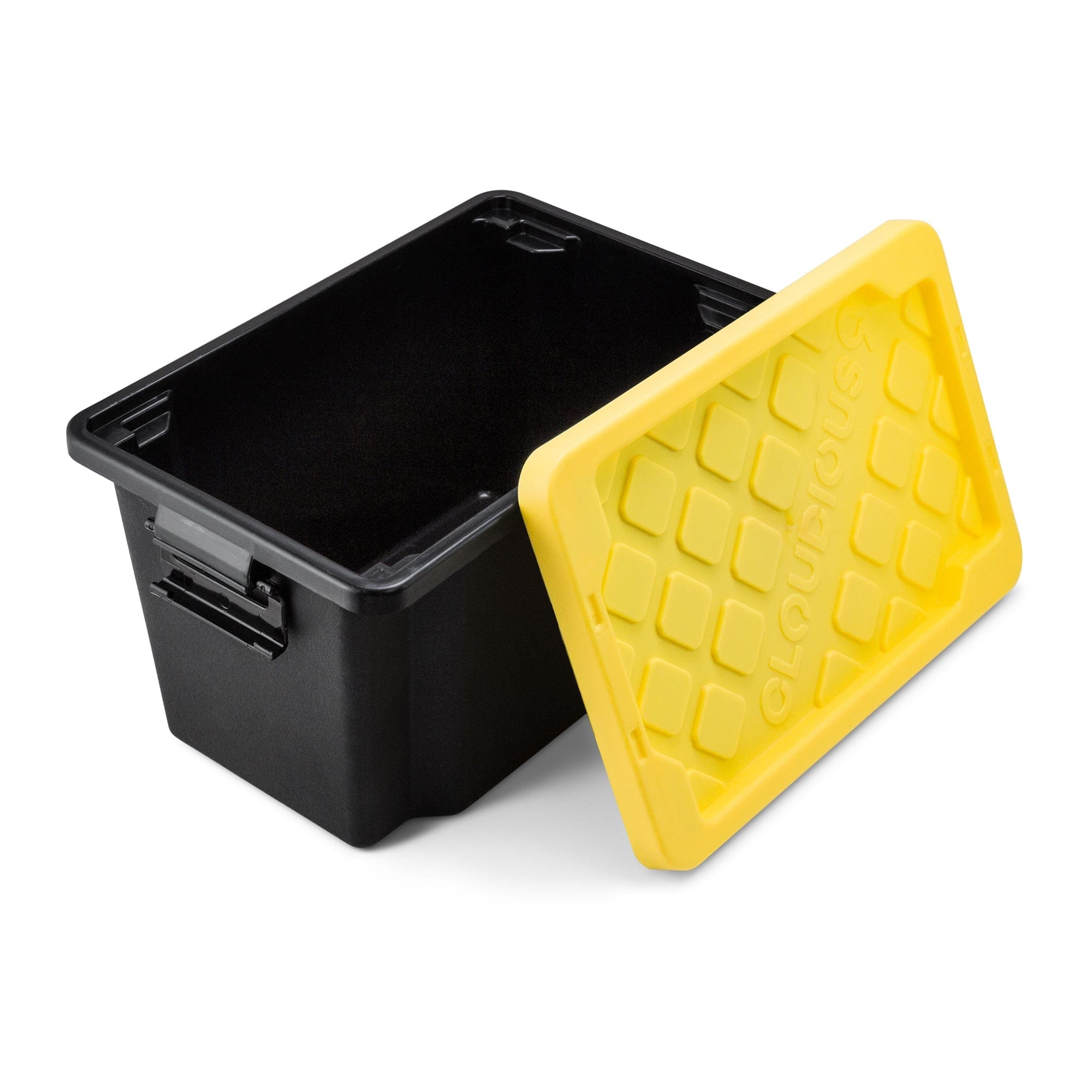 A top-down view of the open Stash9 Mini Tabletop Storage container, displaying its interior on a white background.