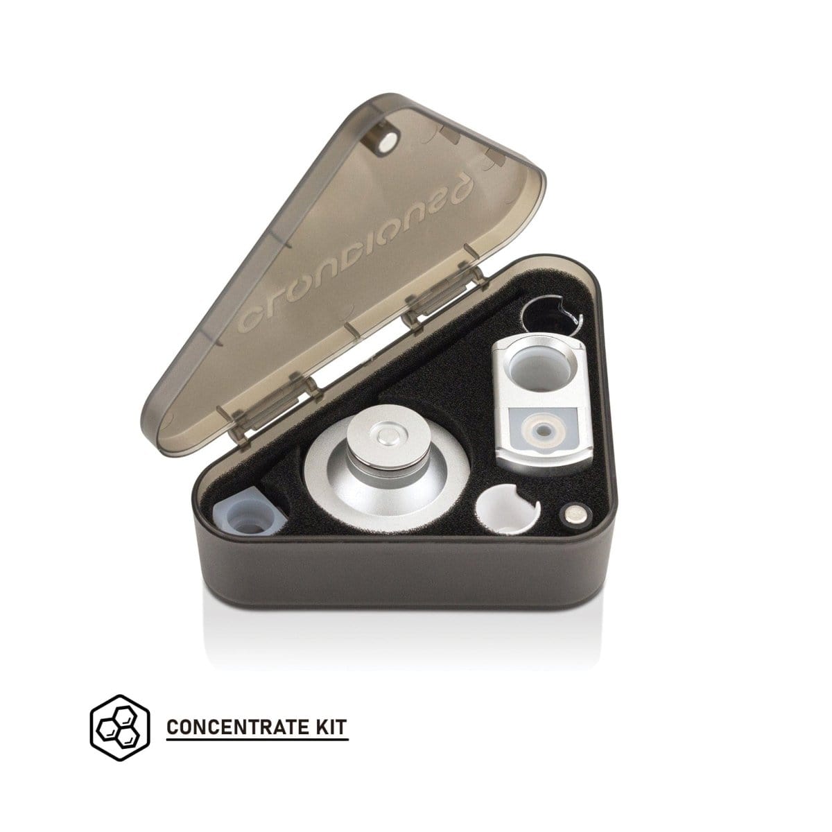 Front view of the Cloudious9 Hydrology9 NX Flower & Concentrate Vaporizer, showcasing its compact design against a clean white background.