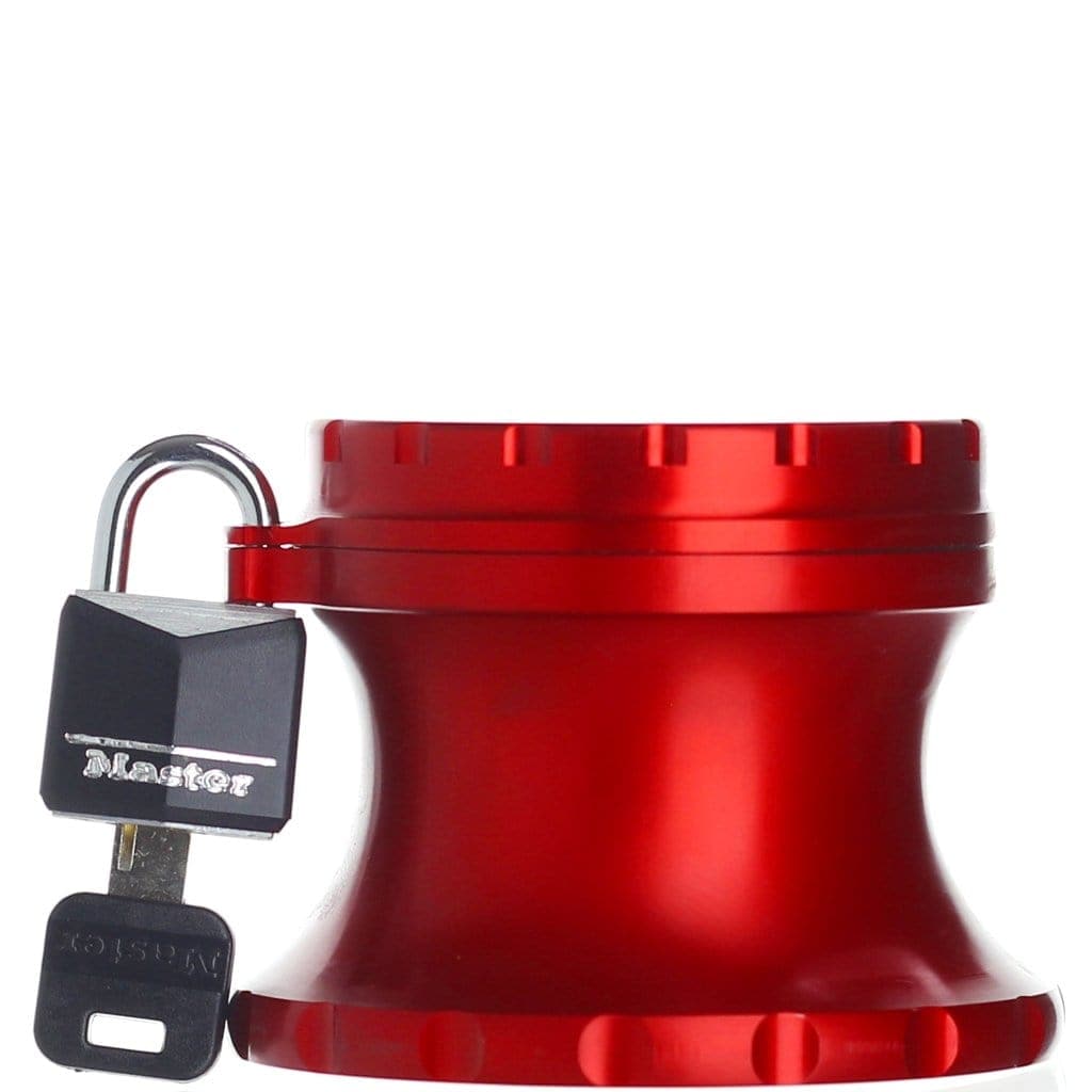 Close-up, angled view of the Compton Vault, showcasing its sleek, polished metal construction.