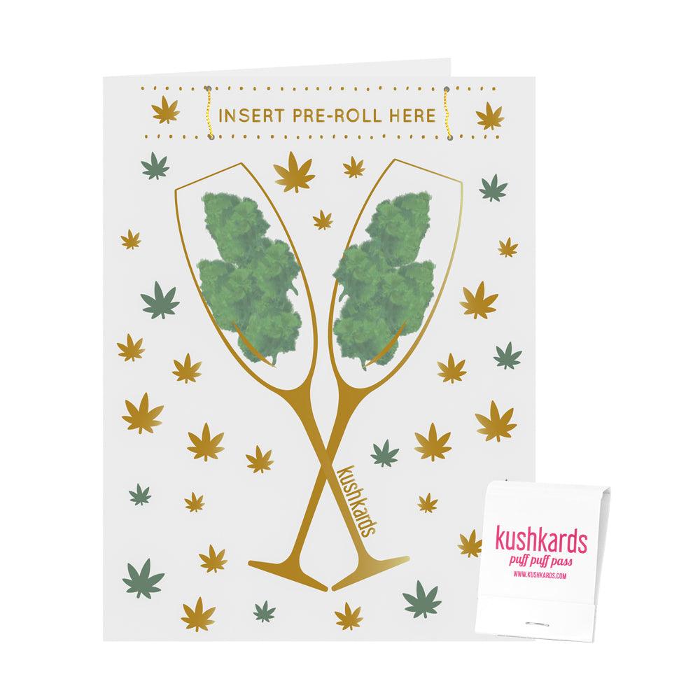 KushKards Greeting Card KushKard 🥂 Congrats Champagne Buds Card