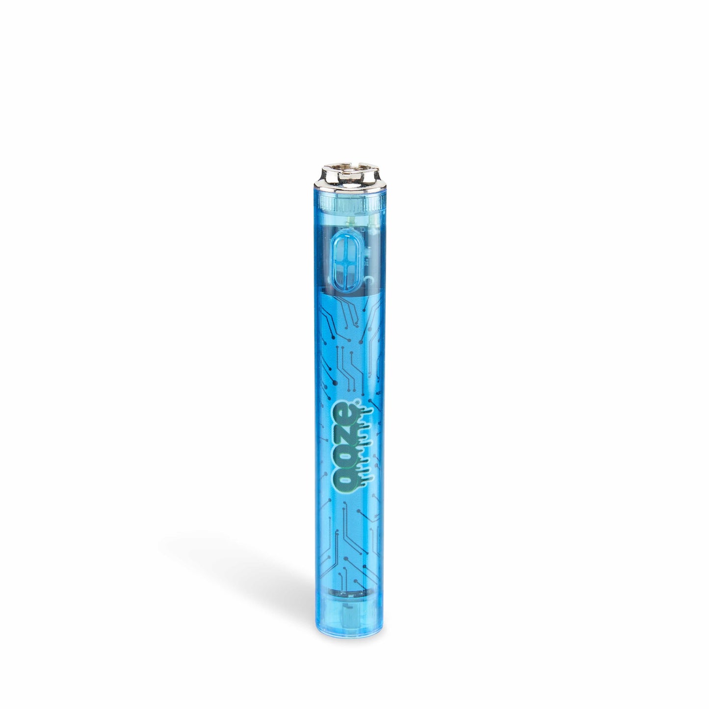Ooze Batteries and Vapes Sapphire Blue Slim Clear Series Transparent 510 Vape Battery