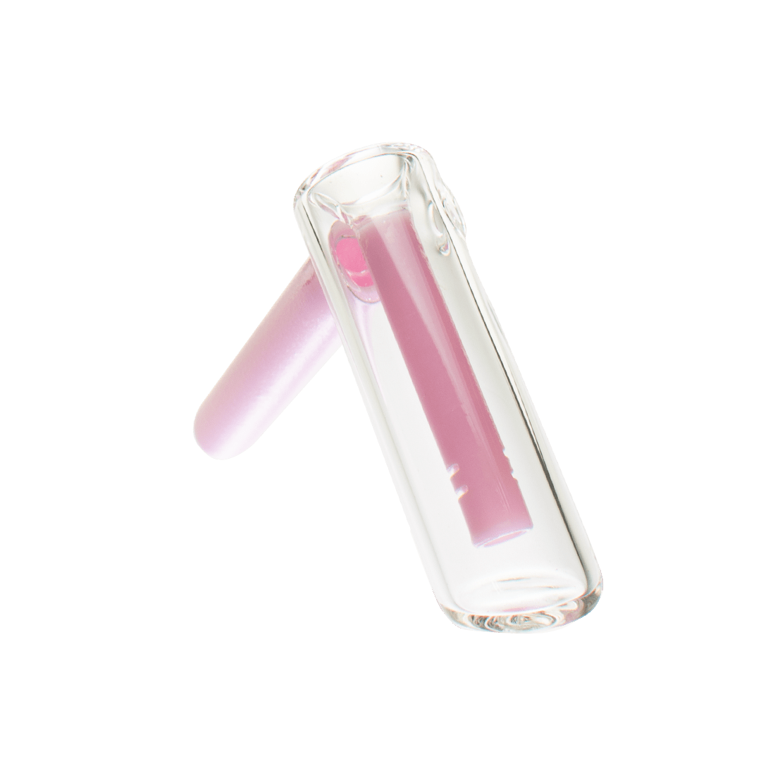 MAV Glass Hand Pipe PInk Hammer Bubbler