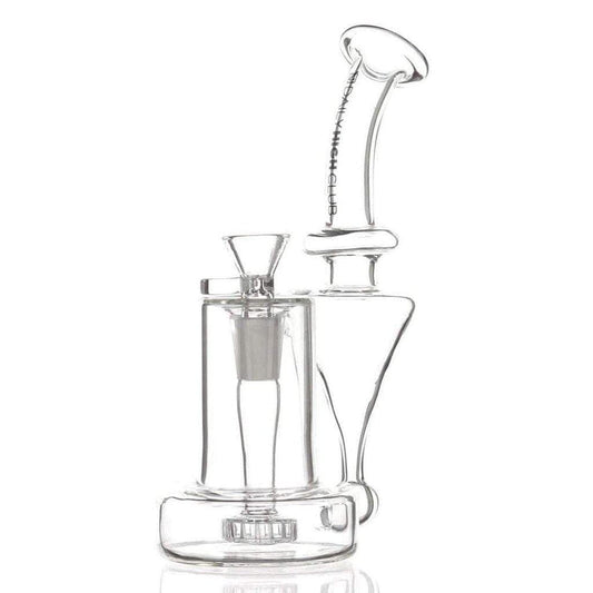 Vic (Victor) Glass Daily High Club "Bell Bottom Recycler" Bong 001-BBRECYCLER-CLEAR-BONG