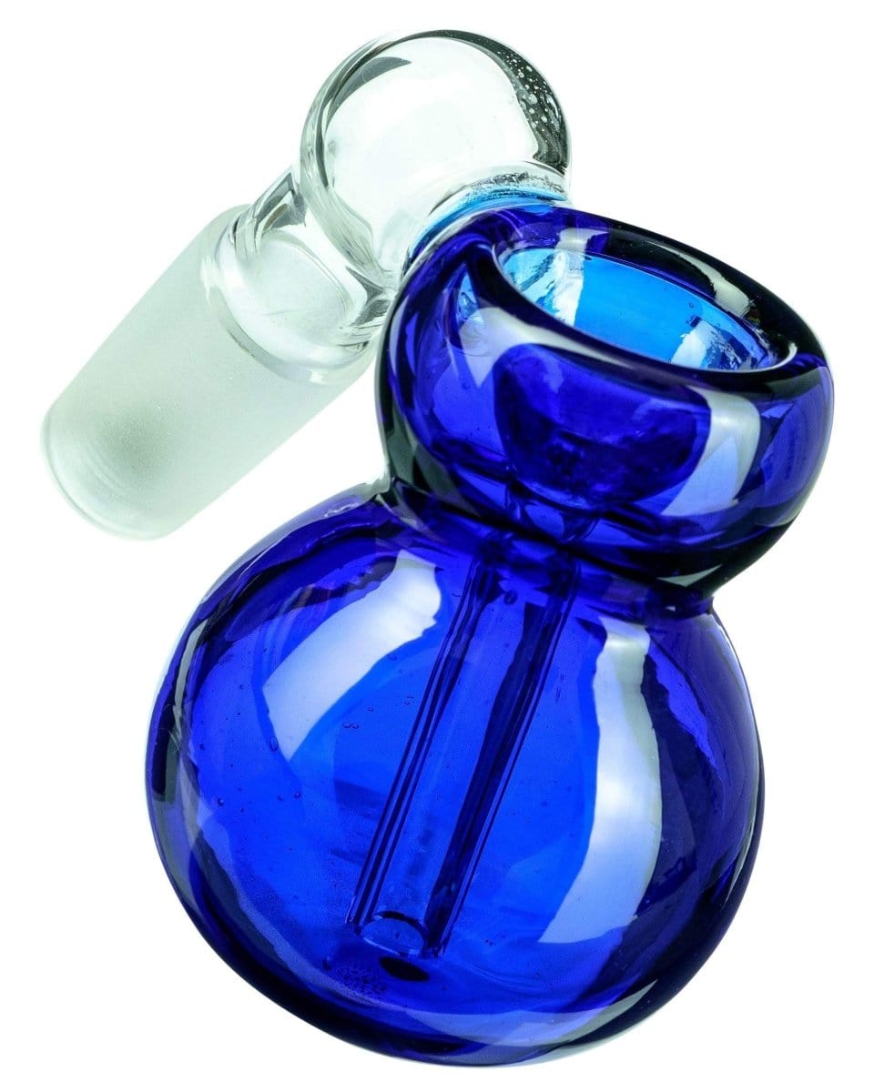 A front view of the Ashcatcher Bowl, displaying the clear glass bowl with a curved neck and simple design.