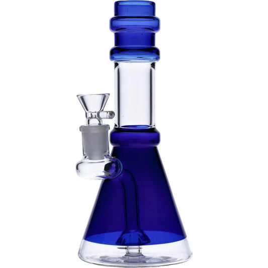 Daily High Club Bong Dark Blue Transparent Neck Water Pipe w/ Bowl & Banger