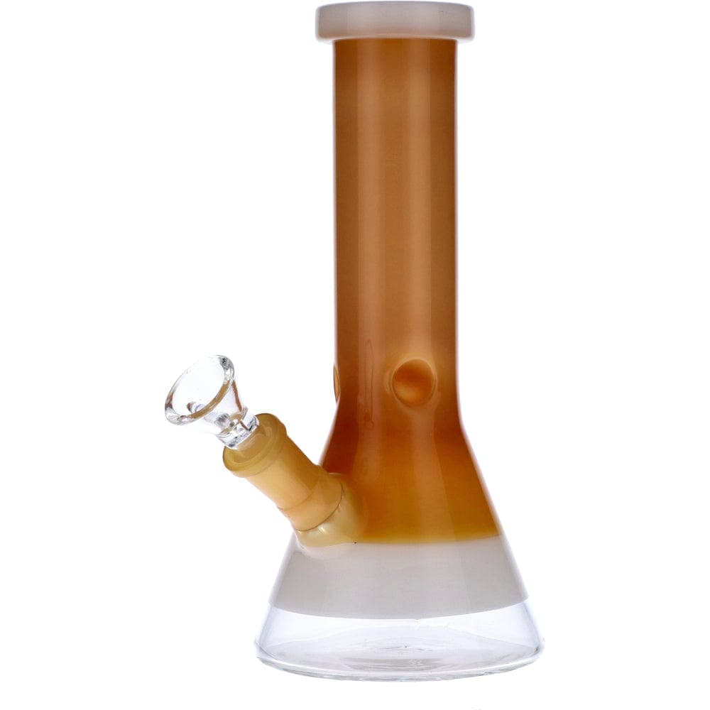 Front view of the Frosted Ring Mini Beaker, showcasing the clear glass with a frosted ring near the top.