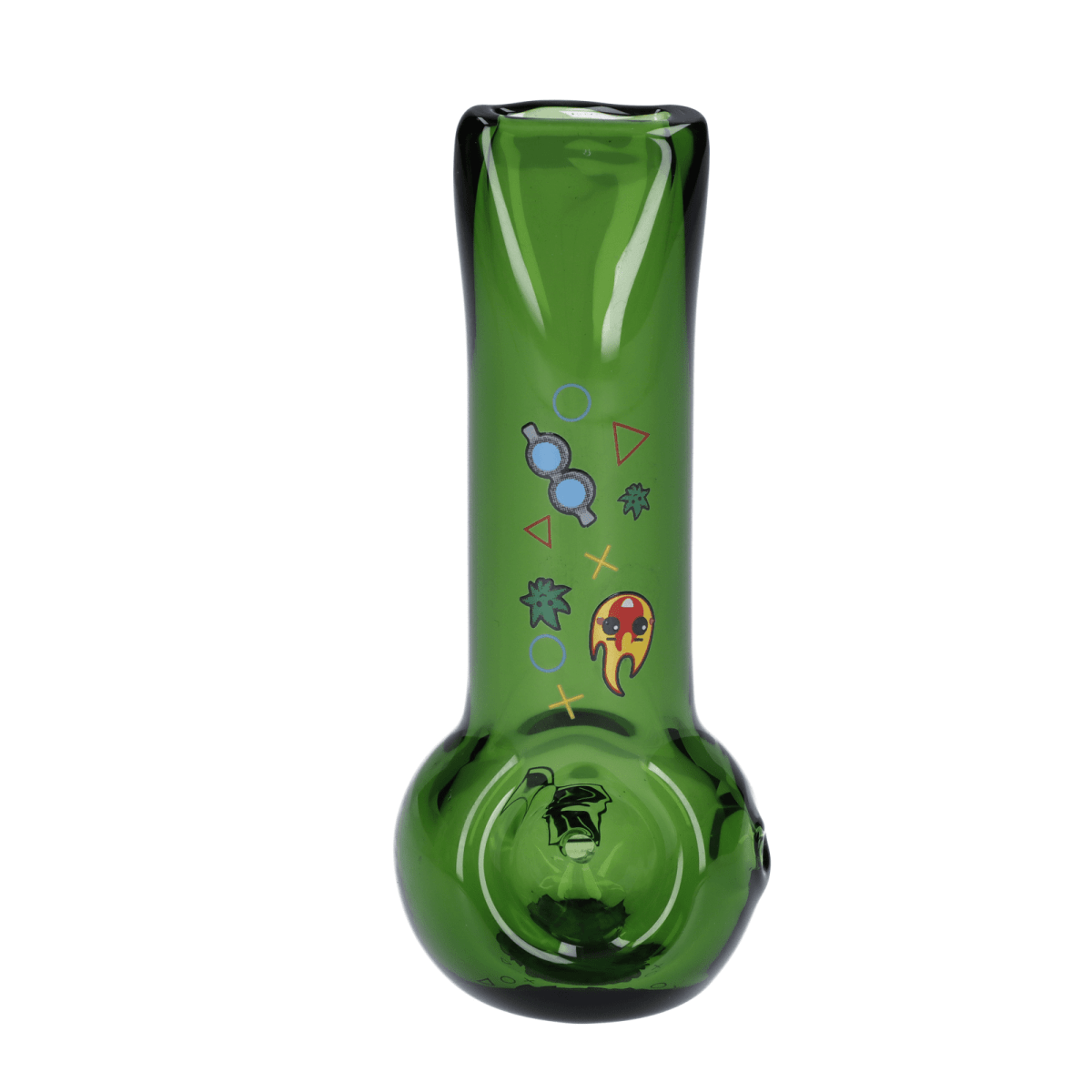 Front view of the Limited Edition 420 Bunny Deluxe Box, a clear glass piece with a rounded base and slender neck.