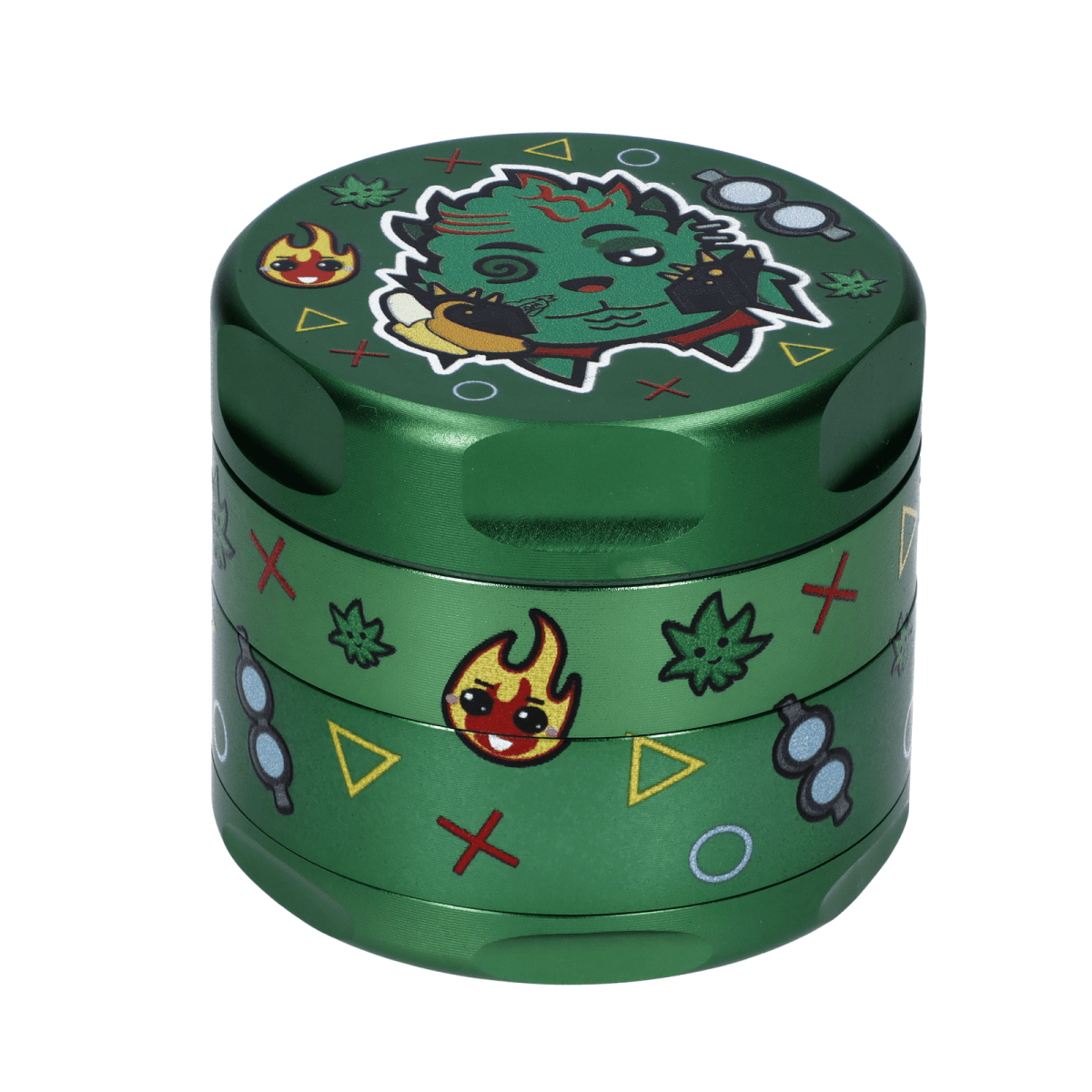 Front view of the Limited Edition 420 Bunny Deluxe Box with vibrant illustrations on a green background.