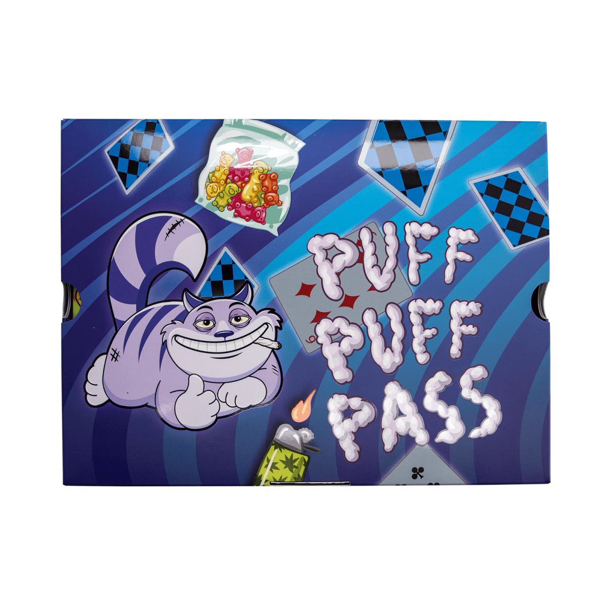 A vibrant illustration on the Limited Edition 420 Bunny Deluxe Box depicts a cartoon bunny against a colorful, abstract background.