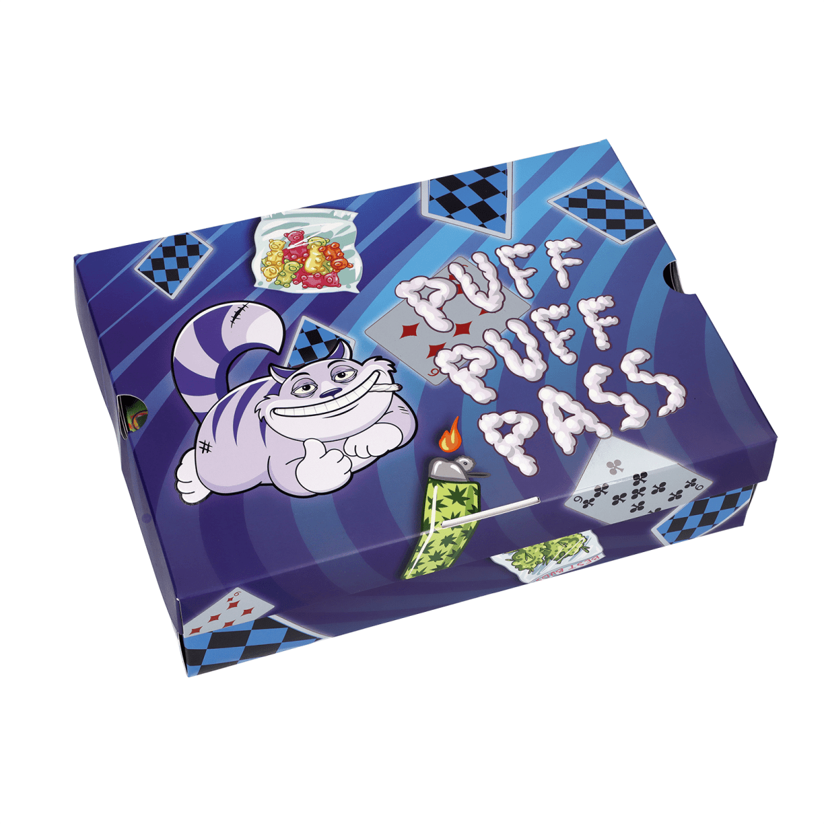 Front view of the Limited Edition 420 Bunny Deluxe Box with a colorful bunny illustration against a geometric backdrop.