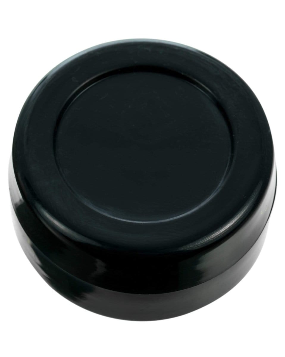 Overhead view of the Silicone Jars - 2 Pack, showing a dark, circular container against a neutral background.