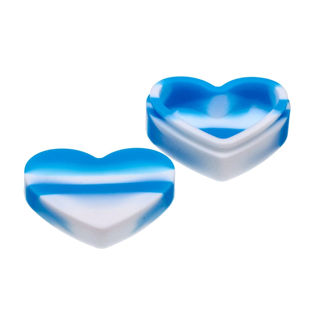 Silicone Heart Container, a vibrant, angled shot of the heart-shaped silicone container against a clean white background.