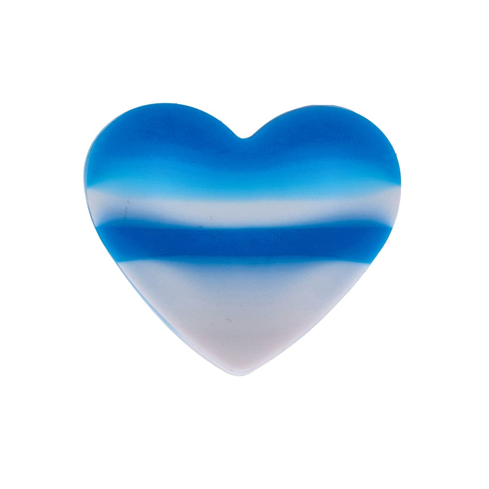 Front view of the Silicone Heart Container, a glossy, red heart-shaped container with a smooth, seamless design.