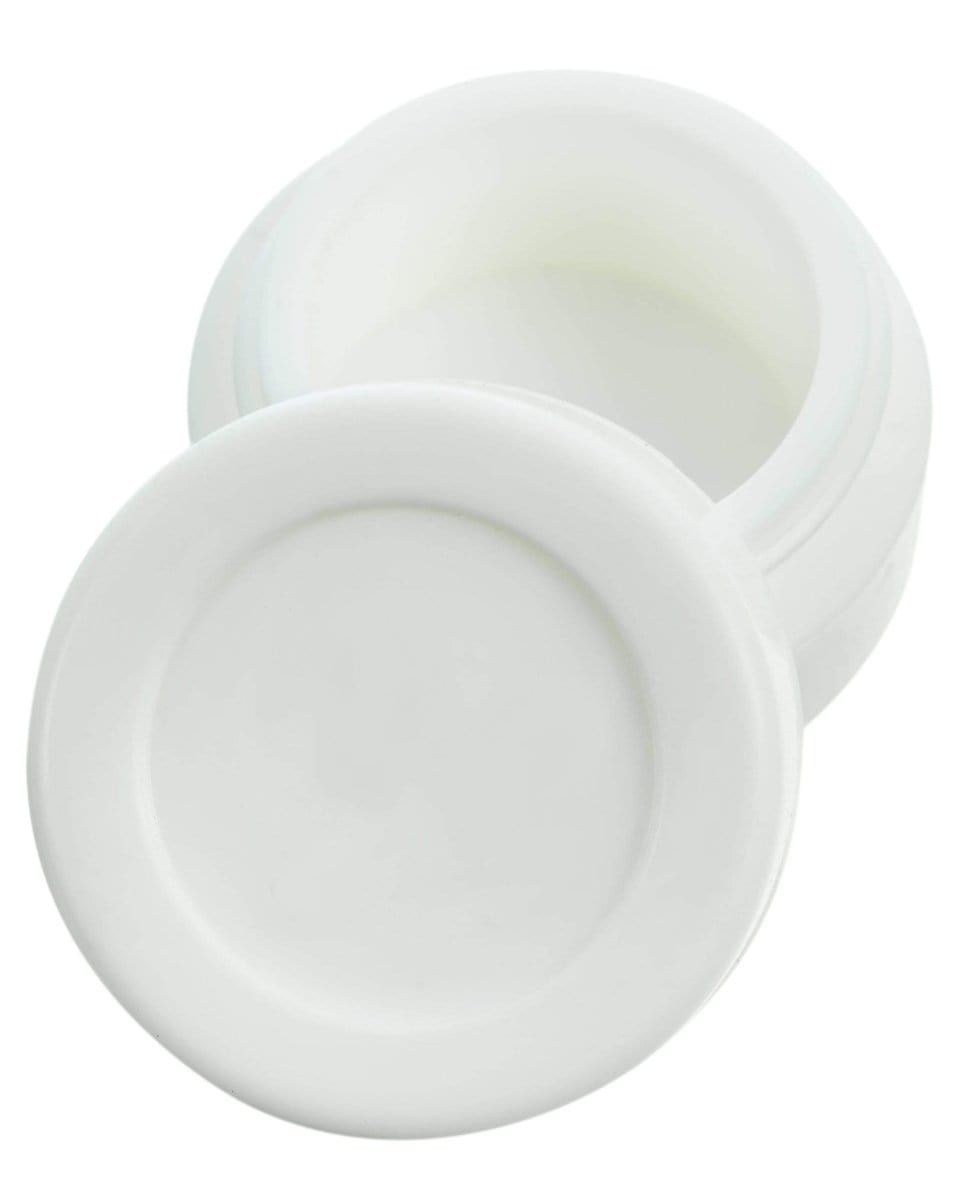 Overhead view of the two Silicone Jars - 2 Pack, showcasing their simple, rounded shape against a plain white background.