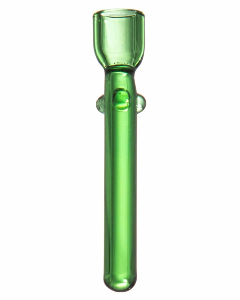 A close-up view of the Glass Nail, showcasing its clear glass construction and simple cylindrical shape.