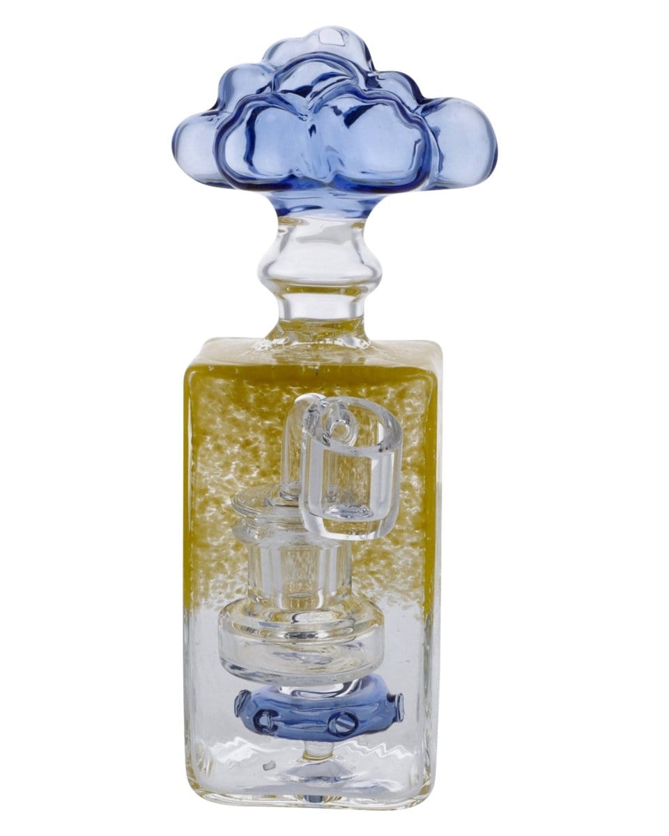 Daily High Club Dab Rig Yellow + Blue 7" Box Bubbler Rig