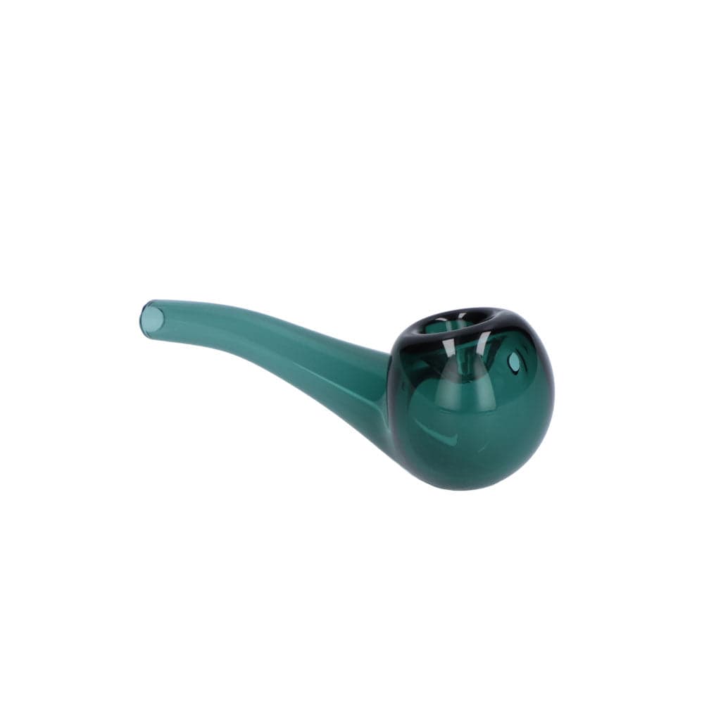 A side view of the Everyday Essentials 4" Bent Spoon Pipe, showcasing its curved design in a single, smooth form.