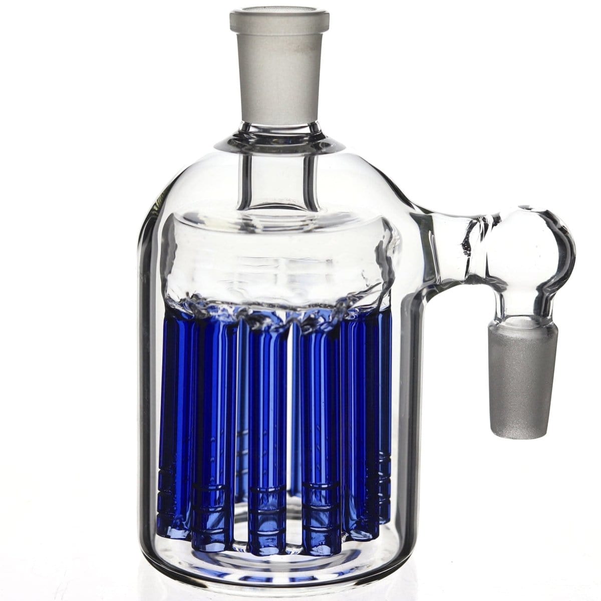A front view of the Canned Tree Perc Ash Catcher shows a glass piece with multiple vertical tubes visible inside.