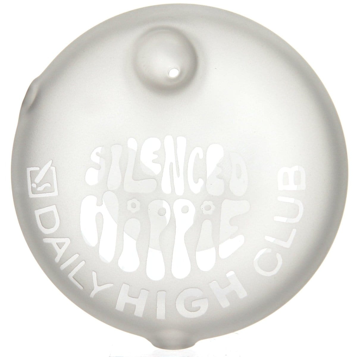 Front view of the Daily High Club x Silenced Hippie "Peace" Pipe, displaying the sculptural design.