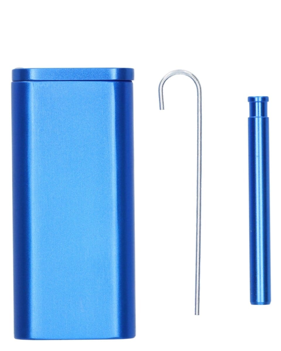 Front view of the 4" Aluminum Dugout And Chillum, showcasing its cylindrical shape against a plain white background.